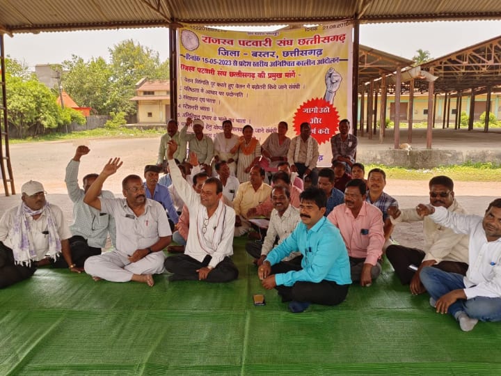 छत्तीसगढ़ रायपुर पटवारी हड़ताल के विरोध में आमजन का जीवन अस्त-व्यस्त