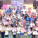 फ्लिप एंड फ्लाई द्वारा आयोजित जिम्नास्टिक और स्केटिंग जिलास्तरीय प्रतियोगिता